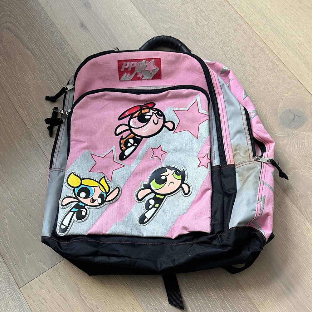 Cartoon Network Pink and Black Powerpuff Girls Backpack